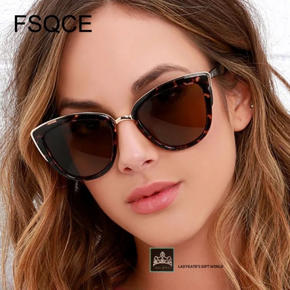 Luxury Cat Eye Sunglasses Women Luxury Brand Designer Vintage Gradient Glasses